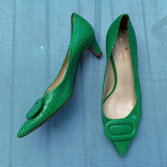 Kate Spade Green Heels - Picture 4 of 6
